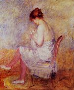 Ренуар Женщина на стуле 1897г